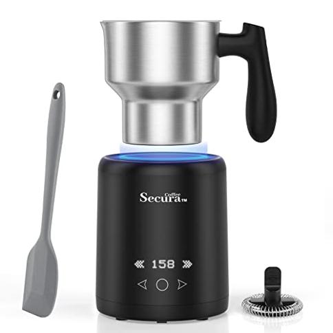 Secura Coffee Milk Frother, 5-IN-1 Electric Milk Steamer with