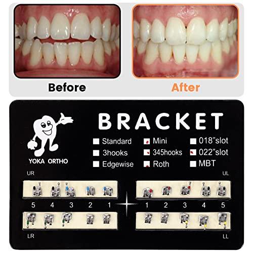Lot De 20 Brackets Dentaires Mini Roth 022 - Avec Crochets, Base Mesh, Collables, MEITE