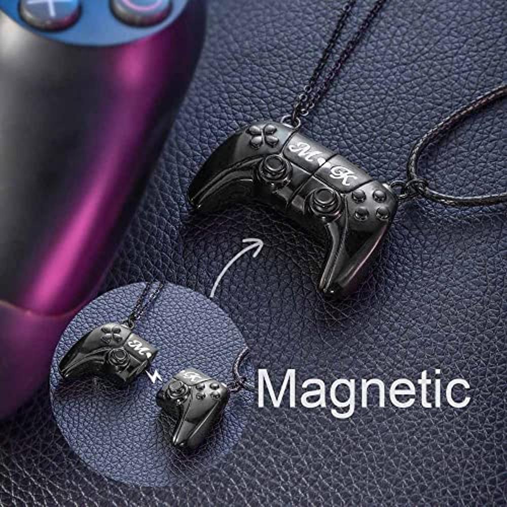 Personalized Magnetic Game Controller Necklace And Bracelet Console Couple Necklace Matching 