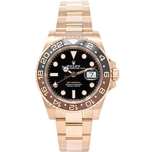 Rolex GMT Master II 126715 Reloj de oro rosa de 18 quilates Esfera