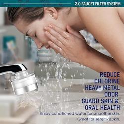 LongLasting Bathroom Sink Faucet Water Filter .Removes 99% Chlorine Heavy Metals. Hard Water Softener. Kitchen Purifier. Relieve Dry, RoughItchy Skin, Suitable for Sensitive Skin.TWF Series