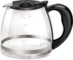 Black+Decker GC3100B TC1200B 12-Cup Replacement Carafe, Black Handle