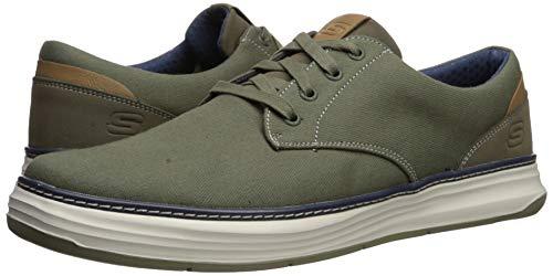 Skechers Mens Moreno Canvas Oxford Shoe, Olive, 8.5 Medium US Precio
