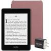 Paquete Basico de Kindle Paperwhite - Incluye Kindle Paperwhite, Wifi con Ofertas Especiales, Funda Amazon de piel y adaptador de corriente Color Leather Plum