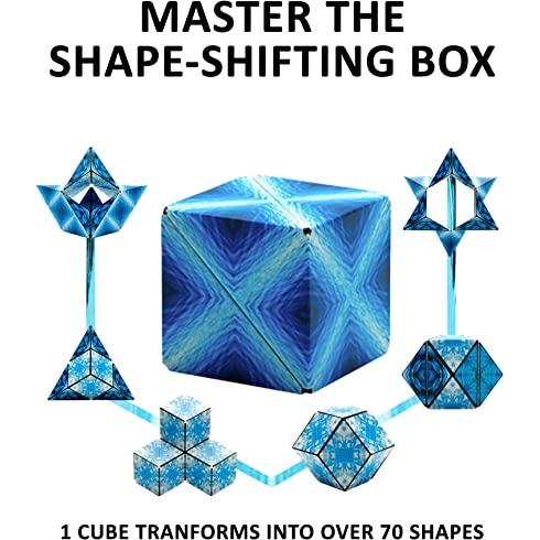 Shashibo - Paquete de 4 cubos que cambian de forma, juego para aliviar la  ansiedad, con 36 imanes de tierras raras, cubos magnéticos, mágicos