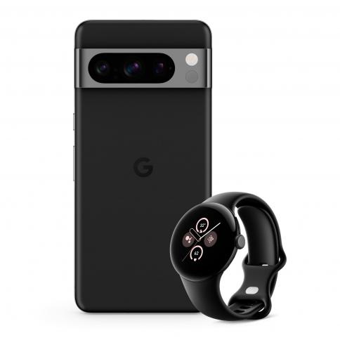 Google Pixel Watch 2 Matte Black Smartwatch with Obsidian Active