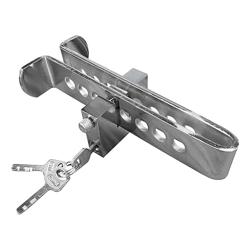 Car Anti-Theft Brake Clutch Lock, Stainless Steel Car Safety Portable Lock, Car Brake Locks with 3 Keys, 8 Holes Brake Pedal Locks, Vehicle Security Protection Locking Tool
