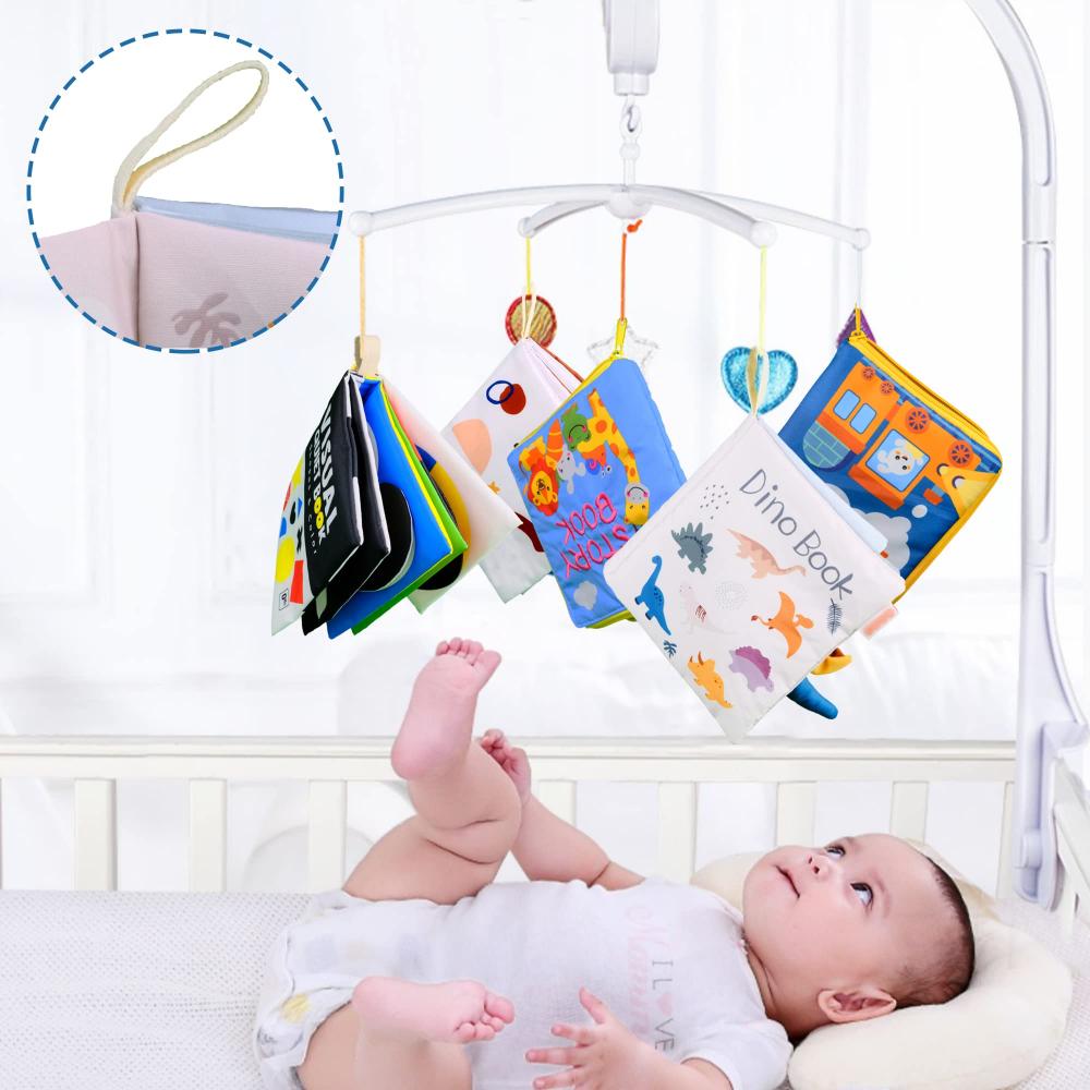Comprar Libros para bebés 0-6 meses Juguetes sensoriales Libros de tela  suave para bebés 6-12 meses Touch Feel Activity Tail Book con papel  arrugado Juguetes para bebés