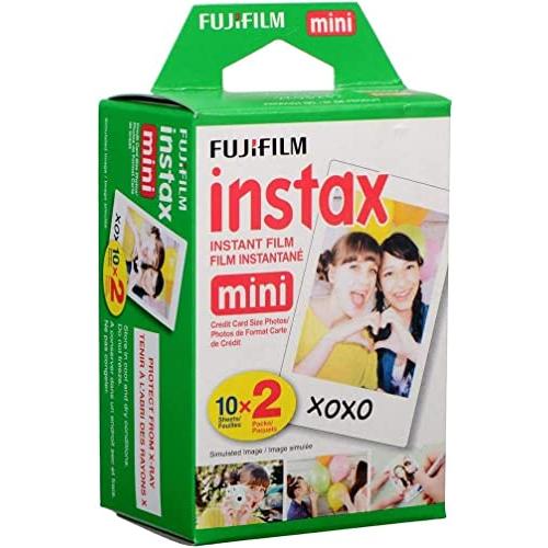 Cámara instantánea Fujifilm Instax Mini 11, azul cielo (16654762) +  película instantánea Fujifilm Instax Mini Twin Pack (16437396) + película  arcoíris