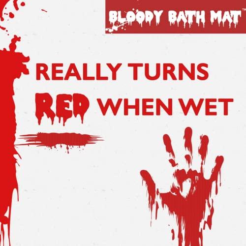 The Original Bloody Bath Mat Color Changing Sheet That Turns Red When