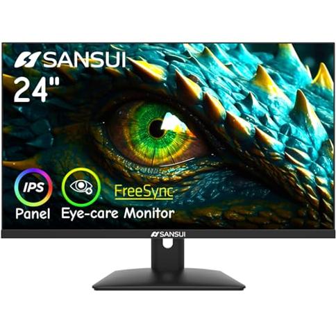 Monitor SANSUI 21 Pulgadas IPS LED 1080p FHD 75Hz HDMI VGA