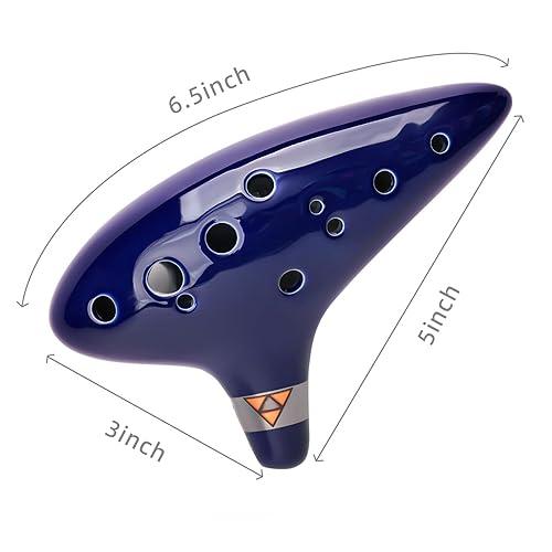 Deekec Legend of Zelda Ocarina 12 Hole Alto C with Song Book