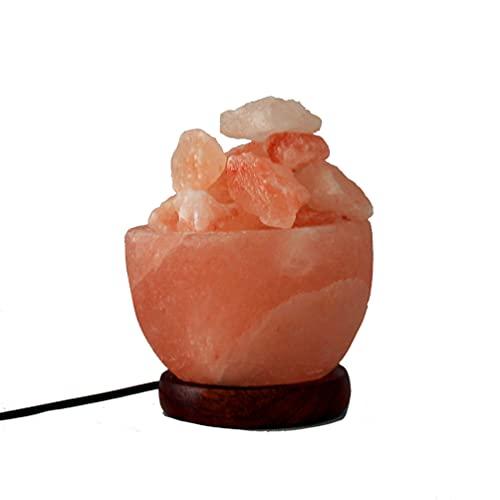 Lámpara sal rosa del Himalaya en forma de cuenco.. Pesa 2-3 kg