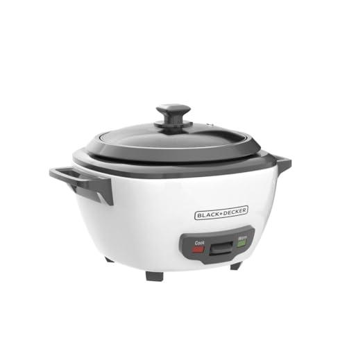 BLACK+DECKER 6-Cup Rice Cooker, RC506, 3-cup Uncooked Rice, Steaming ...