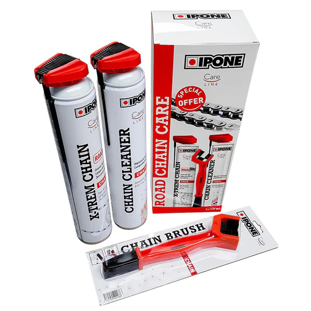 Kit Limpieza y Lubricante para Cadena de Moto Ipone Road Chain - 212global