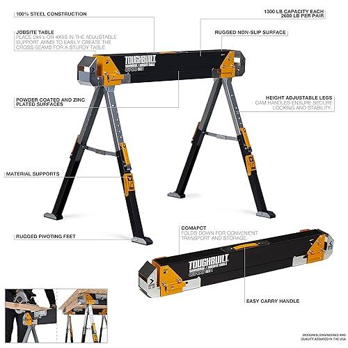 Cavalete Mesa de Trabalho em Aço TOUGHBUILT TB-C300 SAWHORSE
