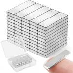 FINDMAG 100Pcs Strong Neodymium Magnets Bar, Heavy Duty Rare Earth Magnets,  Rectangular Magnetic Bar, Small Powerful Magnets for Crafts Kitchen DIY