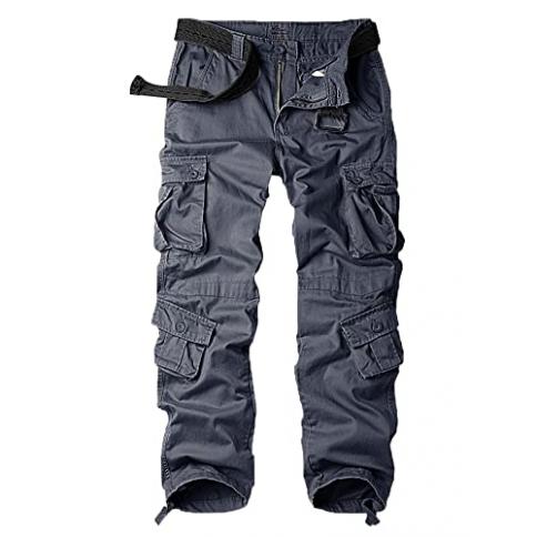 AKARMY Pantalones cargo casuales para hombre Pantalones militares de  camuflaje Pantalones de trabajo de combate con 8 bolsillos (sin cinturón) -  Tamaño 30 - Color gris : Precio Guatemala