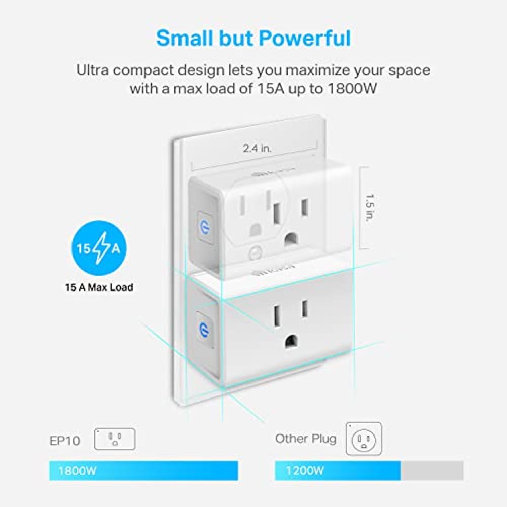 Kasa Smart Plug HS103P2, Smart Home Wi-Fi Outlet