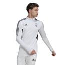 adidas SUDADERA ENTRENAMIENTO REAL MADRID CONDIVO 22 HOMBRE CON CREMALLERA  1/4, BLANCO, 2XL, Blanco