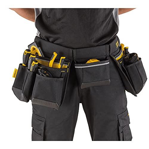 STANLEY 600 Denier Tool Belt Pouch Multi Pockets Storage Organiser Tape