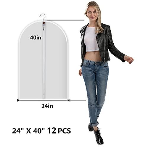 Plastic Garment Bags Clothing Storage Bags Hanging for Closet Storage Cloth  Bags with Zipper for Suit ,Dress, Coat Travel Closet Clear Garment Bags  Dust Garment Cover-24X31/6 Pack : : Home & Kitchen