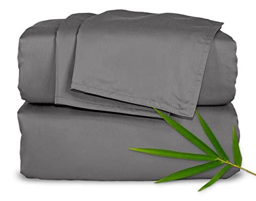 Pure Bamboo Sheets King Bed Sheet Set, Viscose from Genuine 100 Organic Bamboo, Luxuriously