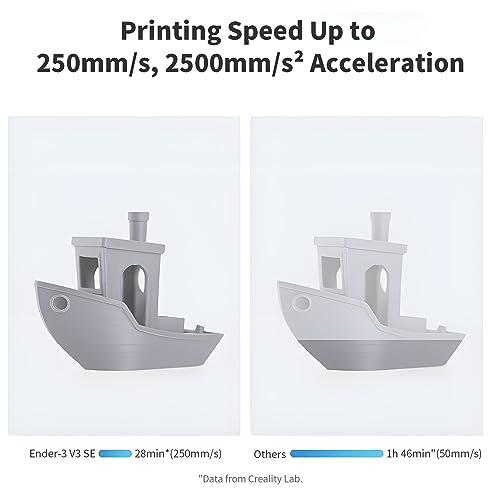 Official Creality Ender 3 V3 SE 3D Printer Upgraded Ender 3 250mm/s  2500mm/s² Fast 3D Printer CR Touch Auto Leveling Direct Extruder PC Spring  Steel