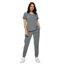 Conjunto médico tipo jogging elástico para mujer de MONARCH UNIFORMS en  uniformes médicos estilo jogger regular y petite con parte superior metida  para mujer - Color gris jaspeado - Tamaño XX-Large 