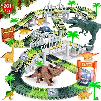 Actualizado] Juguetes de dinosaurio, juguetes de pista de carreras de  dinosaurios para niños de 3 4