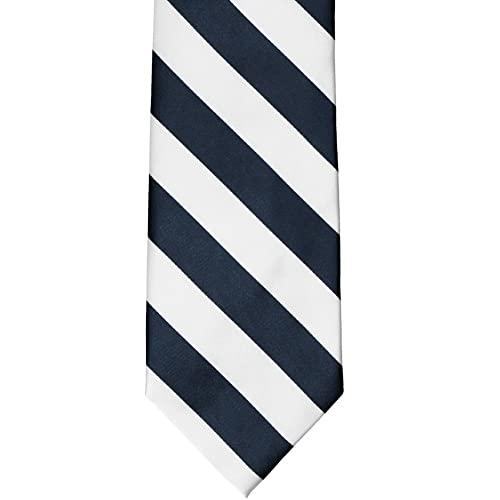 Tiemart Striped Tie (Navy Blue And White) : Precio Guatemala