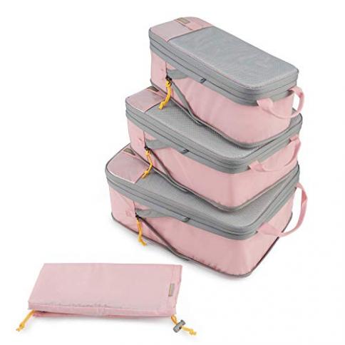  6 cubos de embalaje, 6 unidades de viajes organizadores de  embalaje cubos de equipaje maleta organizador bolsas ropa ropa ropa  interior cubo bolsa para mochila y camping, azul marino : Ropa