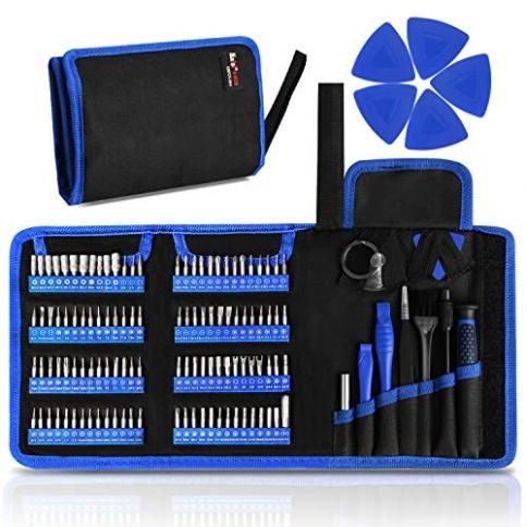 SHARDEN Juego de destornilladores de precisión 56 en 1, kit de herramientas  de reparación electrónica profesional con bolsa portátil para iPhone