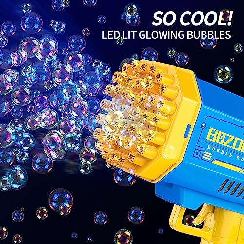 Panamalar Pistola De Burbujas Con Forma De Dinosaurio Camión – 10 Agujeros, Luces LED, 10000 Burbujas/Min, Ideal Para Fiestas Y Exteriores