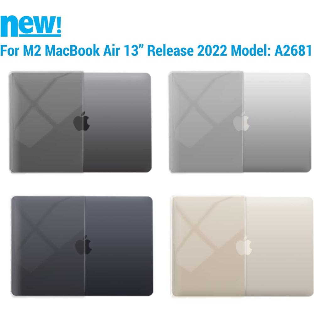 iBenzer 最新の 2023 2022 MacBook Air 13 用 ケース モデル M2 A2681