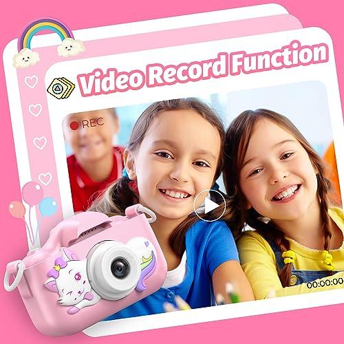 goopow Cámara selfie para niños, regalos de cumpleaños de Navidad para  niños de 3 a 9 años, cámaras de video digitales HD para niños pequeños,  juguete