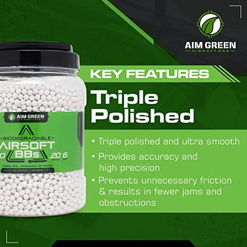 Aim Green BBS biodegradables para Airsoft, BBS Airsoft de 6 mm de