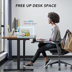 AX WABER Keyboard Tray Under Desk Pull Out with Extra Sturdy Adjustable C Clamp Mount System, 27.3 (32.5 inch Including Clamps) x 11 Inch Slide-Out Platform Computer Drawer for Typing, Black,AX01WB01 - Color Black - Tamaño 32.5x 11Keyboard Tray