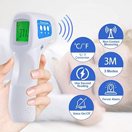 Termómetro digital infrarrojo para la frente para adultos y niños, bebés y  bebés, termómetro basal sin contacto, fiebre sin contacto, termómetros de