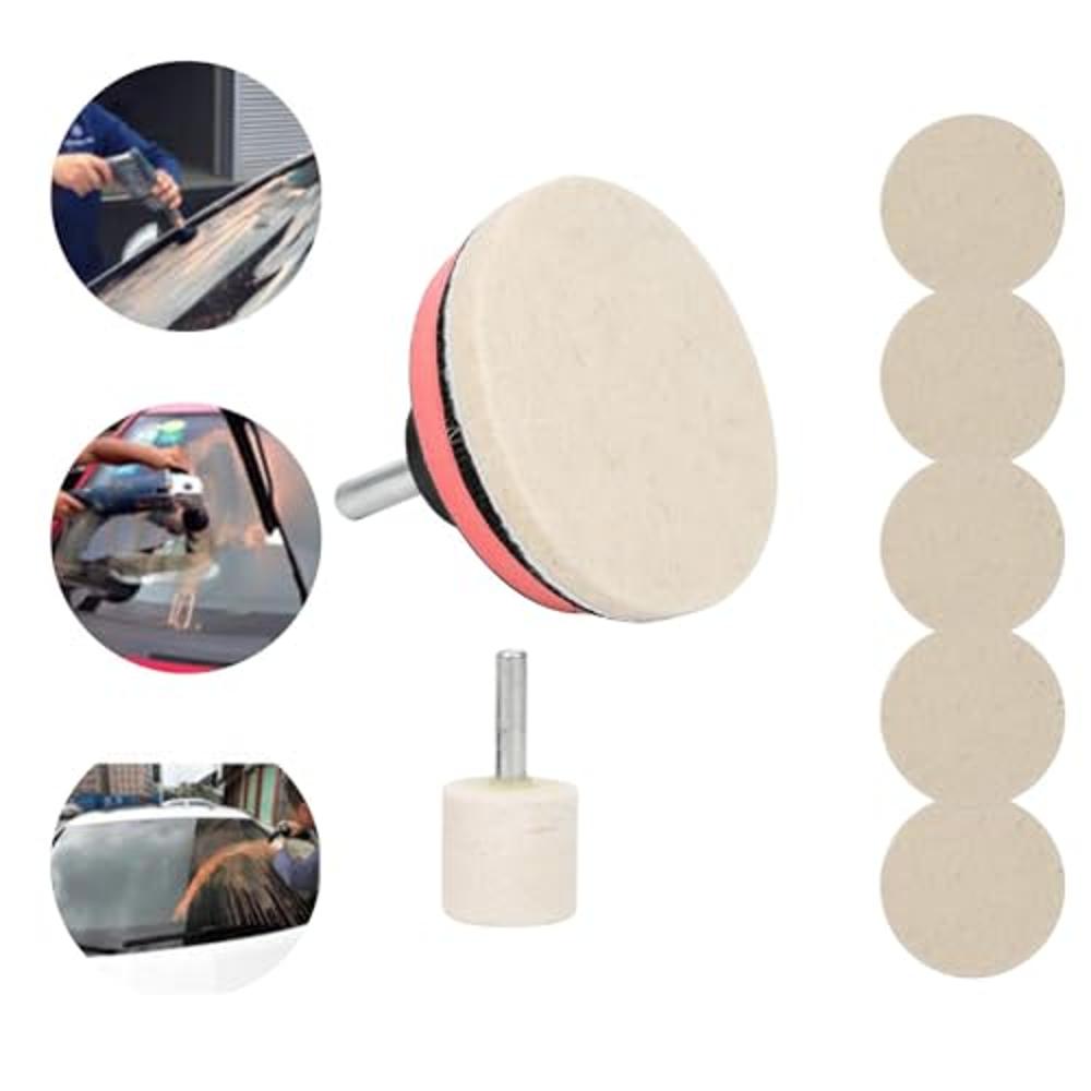  9pcs/Set Glass Polishing Kit Glass Scratch Remover 100g Cerium  Oxide Powder Car Glass Felt Polishing Buffing Pad Blue Towel Polishing  Sanding Discs for 6mm Drill Adapter for Glass and Windscreen 