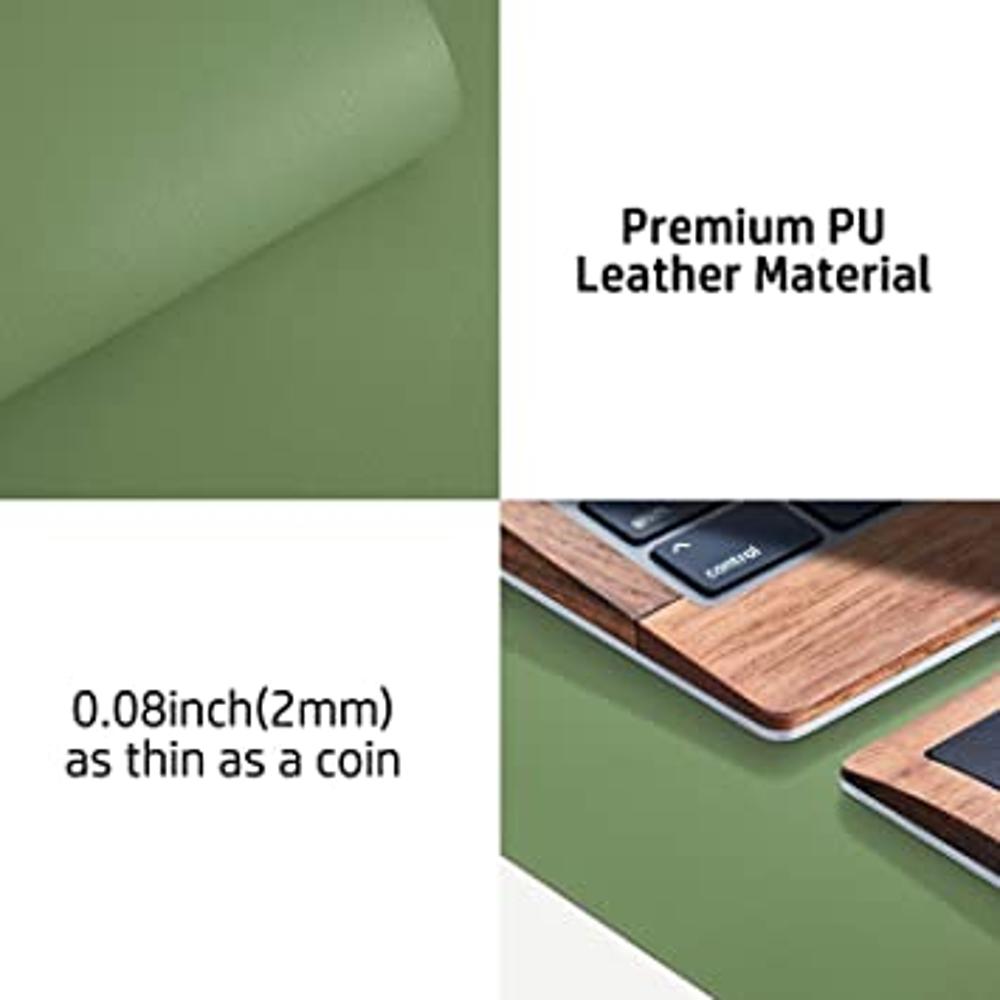  Protector de escritorio para oficina en casa, de piel  sintética, multifuncional, para escritorio, de doble cara, con borde  cosido, color verde y naranja 55.1 x 27.6 pulgadas : Productos de Oficina