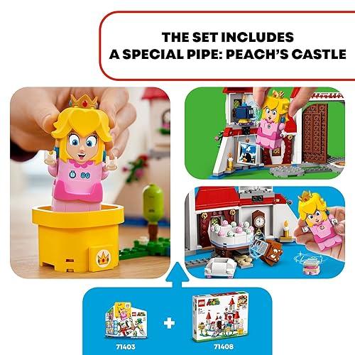 LEGO Super Mario Peach’s Castle Expansion Set 71408 Building Toy Set for Kids, Boys, and Girls