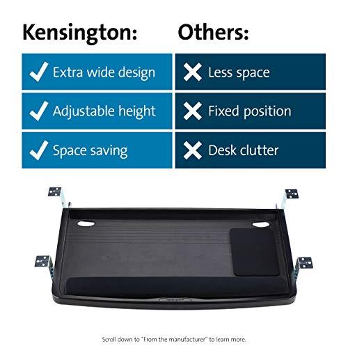 Kensington Bandeja para teclado debajo del escritorio, cajón ergonómico