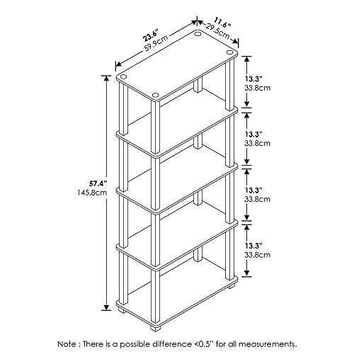 Furinno TurnNTube 5Tier Multipurpose Shelf / Display Rack / Storage