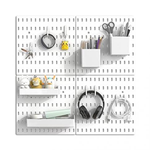 Nafenai Kit de organizador de pared con combinación de tablero perforado, tablero  perforado de 4 piezas