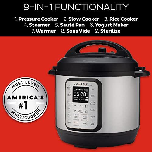  Instant Pot Duo Plus 9-in-1 Electric Pressure Cooker, Slow  Cooker, Rice Cooker, Steamer, Sauté, Yogurt Maker, Warmer & Sterilizer,  Includes App With Over 800 Recipes, Stainless Steel, 6 Quart: Home 