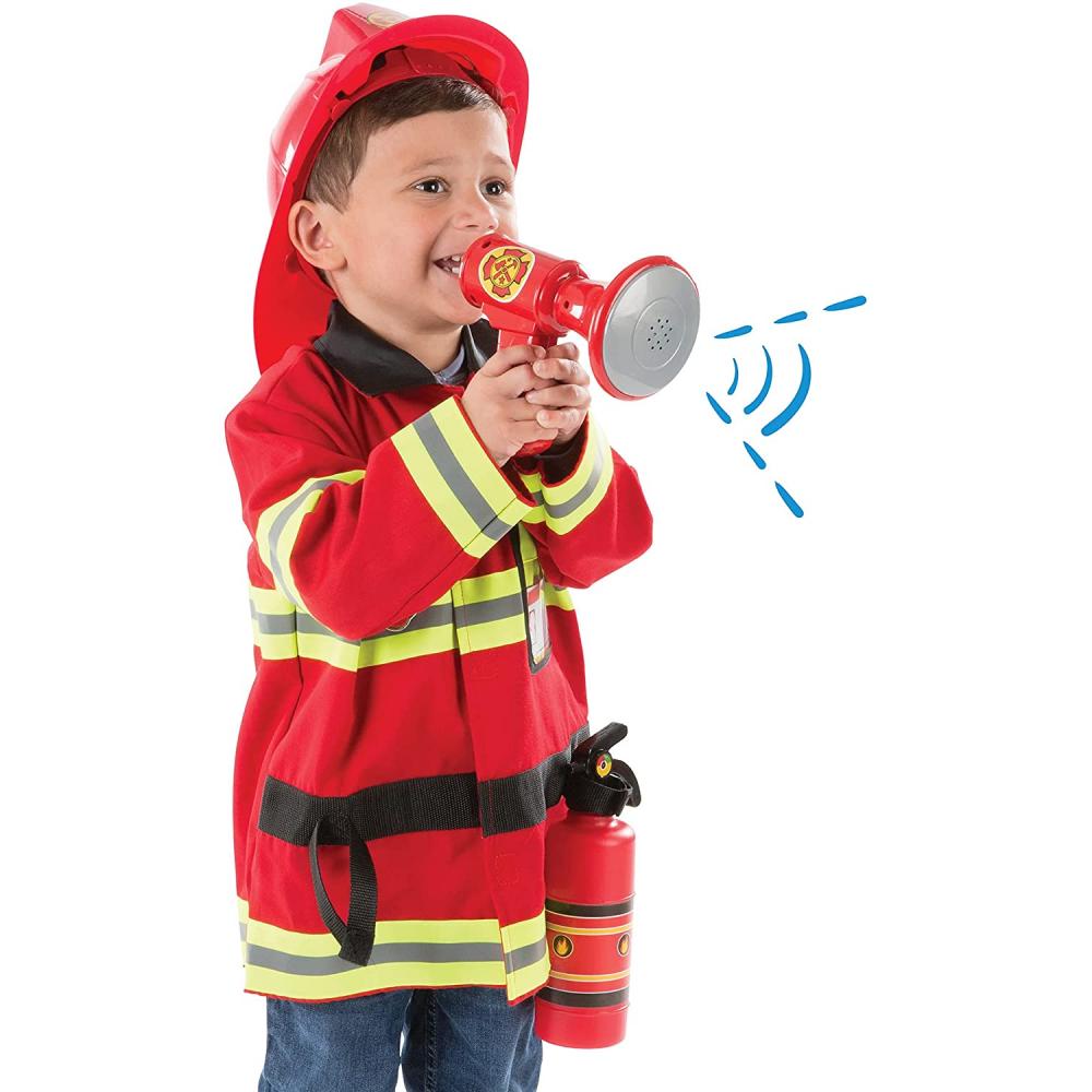 Jr. Accesorio de disfraces del casco de iluminación del jefe de bomberos  Multicolor