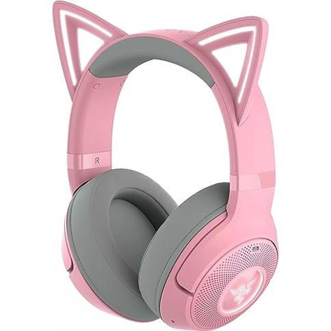 Kraken BT Kitty - Razer - Rosa/Gris - Auriculares Inalámbricos