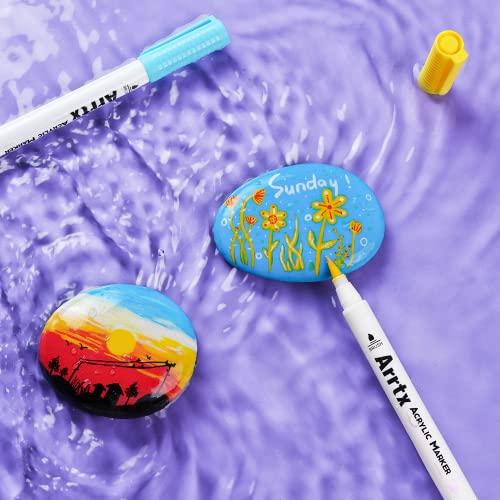 Arrtx 30 Colors Acrylic Paint Pens for Rock Painting, Extra Brush Tip,  Water Based Paint Markers for Stone, Glass, Easter Egg, Wood and Fabric  Painting-No Toxic,No Odor : Precio Guatemala