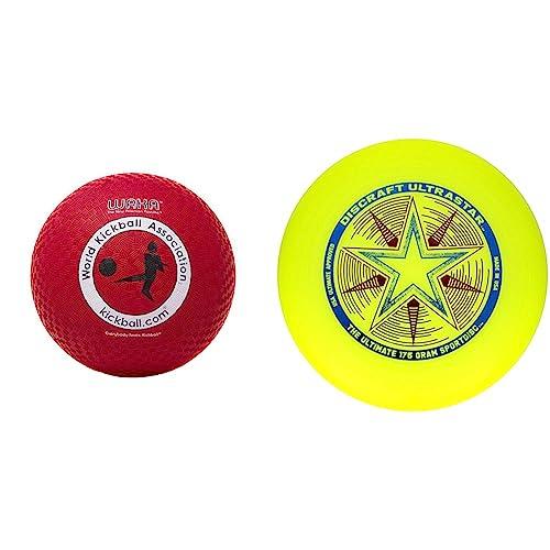 Kickball oficial de WAKA Adulto 10, rojo y disco deportivo Discraft
